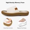 imageVeraCosy Womens Open Toe Slippers Soft Terry Cloth Indoor Slip on House ShoesVanilla Ice