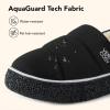 imageVeraCosy Womens Quilted Closedback Slippers Technical Fabrics Warm Soft Comfy Nonslip Memory Foam Indoor House ShoesClassic Black