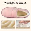 imageVeraCosy Womens Quilted Closedback Slippers Technical Fabrics Warm Soft Comfy Nonslip Memory Foam Indoor House ShoesGentle Pink