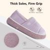 imageVeraCosy Womens Quilted Closedback Slippers Technical Fabrics Warm Soft Comfy Nonslip Memory Foam Indoor House ShoesLight Purple