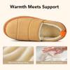 imageVeraCosy Womens Quilted Closedback Slippers Technical Fabrics Warm Soft Comfy Nonslip Memory Foam Indoor House ShoesTan