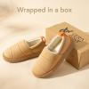 imageVeraCosy Womens Quilted Closedback Slippers Technical Fabrics Warm Soft Comfy Nonslip Memory Foam Indoor House ShoesTan