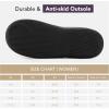 imageVeraCosy Womens TwoTone Slippers Soft Comfy Knit Memory Foam Nonslip Indoor House ShoesCharcoal Cobalt