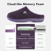 imageVeraCosy Womens TwoTone Slippers Soft Comfy Knit Memory Foam Nonslip Indoor House ShoesEvening Lilac