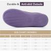 imageVeraCosy Womens TwoTone Slippers Soft Comfy Knit Memory Foam Nonslip Indoor House ShoesEvening Lilac