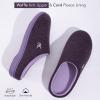 imageVeraCosy Womens TwoTone Slippers Soft Comfy Knit Memory Foam Nonslip Indoor House ShoesEvening Lilac