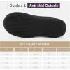imageVeraCosy Womens TwoTone Slippers Soft Comfy Knit Memory Foam Nonslip Indoor House ShoesFuchsia Black