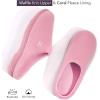 imageVeraCosy Womens TwoTone Slippers Soft Comfy Knit Memory Foam Nonslip Indoor House ShoesGentle Pink