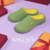 imageVeraCosy Womens TwoTone Slippers Soft Comfy Knit Memory Foam Nonslip Indoor House ShoesLime Green