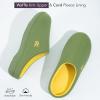 imageVeraCosy Womens TwoTone Slippers Soft Comfy Knit Memory Foam Nonslip Indoor House ShoesLime Green
