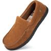 imageVeraCosy Mens Comfy House Shoes Cozy Soft Moccasin Indoor Bedroom SlippersToffee Brown