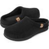 imageVeraCosy Mens Moccasin Slippers Comfy Soft Durable Slipon Indoor Memory Foam House ShoesMatt Black