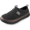 imageVeraCosy Mens Quilted Closedback Slippers Comfy Lightweight Memory Foam Camping Style Indoor House ShoesEbony Black