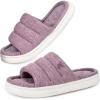 imageVeraCosy Slippers for Women Comfy Open Toe Memory Foam Slip on House Shoes Light Mulberry 78 US