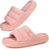 imageVeraCosy Slippers for Women Comfy Open Toe Memory Foam Slip on House Shoes Salmon Pink 78 US
