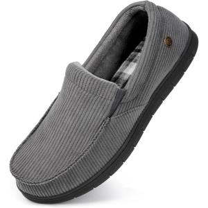 imageVeraCosy Mens Comfy House Shoes Cozy Soft Moccasin Indoor Bedroom SlippersSteel Gray