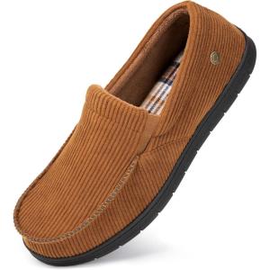 imageVeraCosy Mens Comfy House Shoes Cozy Soft Moccasin Indoor Bedroom SlippersToffee Brown