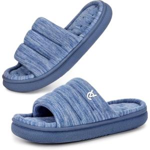 imageVeraCosy Womens Open Toe Slippers Comfy Memory Foam Slip on House ShoesProvence