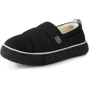 imageVeraCosy Womens Quilted Closedback Slippers Technical Fabrics Warm Soft Comfy Nonslip Memory Foam Indoor House ShoesClassic Black