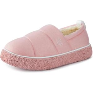 imageVeraCosy Womens Quilted Closedback Slippers Technical Fabrics Warm Soft Comfy Nonslip Memory Foam Indoor House ShoesGentle Pink