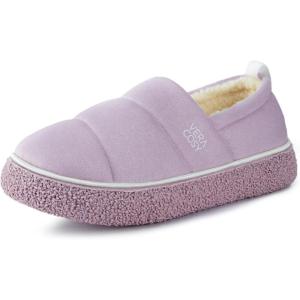 imageVeraCosy Womens Quilted Closedback Slippers Technical Fabrics Warm Soft Comfy Nonslip Memory Foam Indoor House ShoesLight Purple
