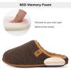 imageVeraCosy Mens Cozy Slippers Warm Memory Foam Indoor Slip on House Shoes