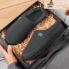 imageVeraCosy Mens Cozy Knit Slipper Breathable Memory Foam Indoor House Shoes with None Slip Rubber SoleLight Gray