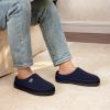imageVeraCosy Mens Cozy Knit Slipper Breathable Memory Foam Indoor House Shoes with None Slip Rubber SoleNavy Blue