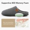 imageVeraCosy Mens Cozy Slipon Slippers Corduroy Memory Foam Indoor House ShoesCool Gray