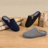 imageVeraCosy Mens Cozy Slipon Slippers Corduroy Memory Foam Indoor House ShoesCool Gray