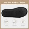 imageVeraCosy Mens Cozy Slipon Slippers Corduroy Memory Foam Indoor House ShoesDark Black