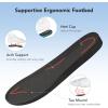imageVeraCosy Mens Open Toe Slippers Breathable Corn Knit Memory Foam with Non Slip SoleDark Black