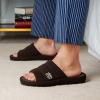 imageVeraCosy Mens Open Toe Slippers Breathable Corn Knit Memory Foam with Non Slip SoleMocha Coffee