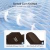 imageVeraCosy Mens Open Toe Slippers Breathable Corn Knit Memory Foam with Non Slip SoleMocha Coffee