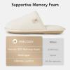 imageVeraCosy Womens Comfy Scuff Slippers Soft Terry Cloth Memory Foam Home House ShoesCream White