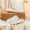 imageVeraCosy Womens Comfy Scuff Slippers Soft Terry Cloth Memory Foam Home House ShoesCream White