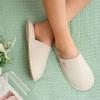 imageVeraCosy Womens Comfy Scuff Slippers Soft Terry Cloth Memory Foam Home House ShoesCream White