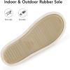 imageVeraCosy Womens Comfy Scuff Slippers Soft Terry Cloth Memory Foam Home House ShoesCream White