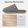 imageVeraCosy Womens Comfy Scuff Slippers Soft Terry Cloth Memory Foam Home House ShoesLight Gray