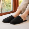 imageVeraCosy Womens Comfy Scuff Slippers Soft Terry Cloth Memory Foam Home House ShoesMatte Black