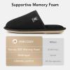 imageVeraCosy Womens Comfy Scuff Slippers Soft Terry Cloth Memory Foam Home House ShoesMatte Black