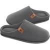imageVeraCosy Mens Cozy Slipon Slippers Corduroy Memory Foam Indoor House ShoesCool Gray