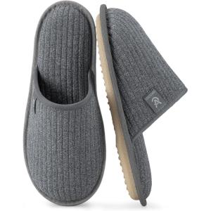 imageVeraCosy Womens Comfy Scuff Slippers Soft Terry Cloth Memory Foam Home House ShoesLight Gray
