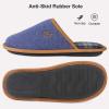 imageVeraCosy Mens Knitted Scottish SlippersNavy Blue