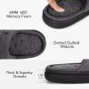 imageVeraCosy Mens OpenToe Slippers Memory Foam Indoor Outdoor House ShoesMatt Black