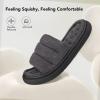 imageVeraCosy Mens OpenToe Slippers Memory Foam Indoor Outdoor House ShoesMatt Black