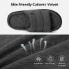 imageVeraCosy Mens OpenToe Slippers Memory Foam Indoor Outdoor House ShoesMatt Black
