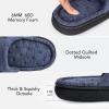 imageVeraCosy Mens OpenToe Slippers Memory Foam Indoor Outdoor House ShoesNavy Blue