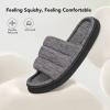imageVeraCosy Mens OpenToe Slippers Memory Foam Indoor Outdoor House ShoesUltimate Gray