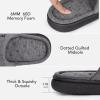 imageVeraCosy Mens OpenToe Slippers Memory Foam Indoor Outdoor House ShoesUltimate Gray